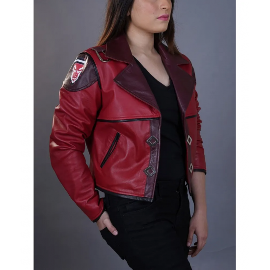 Women's Arcane Vi Jacket League of legends Vi Cosplay Costume Red Jacket